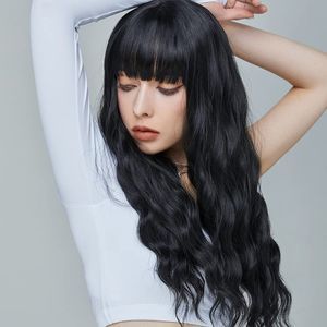 𝅺women's Orla Wig with Bangs, Black